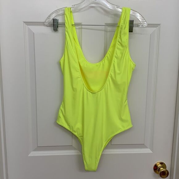 Kittenish size large neon yellow one piece swimsuit - Picture 2 of 7